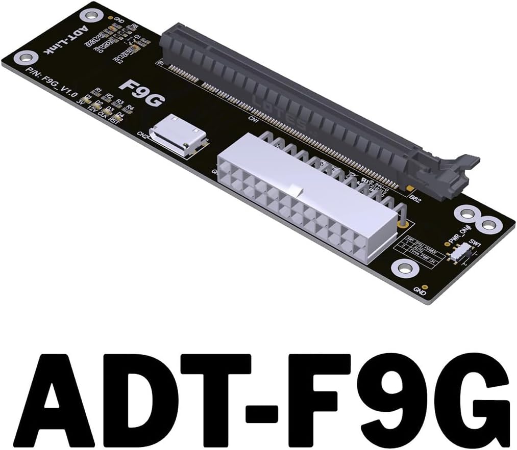 JMT ADT-F9G F4C F4Q OcuLink SFF-8612 to M.2 NVMe/PCIe X16 Extension Card PCIe4.0 64Gbps External Graphics Card Adapter (ADT-F9G)