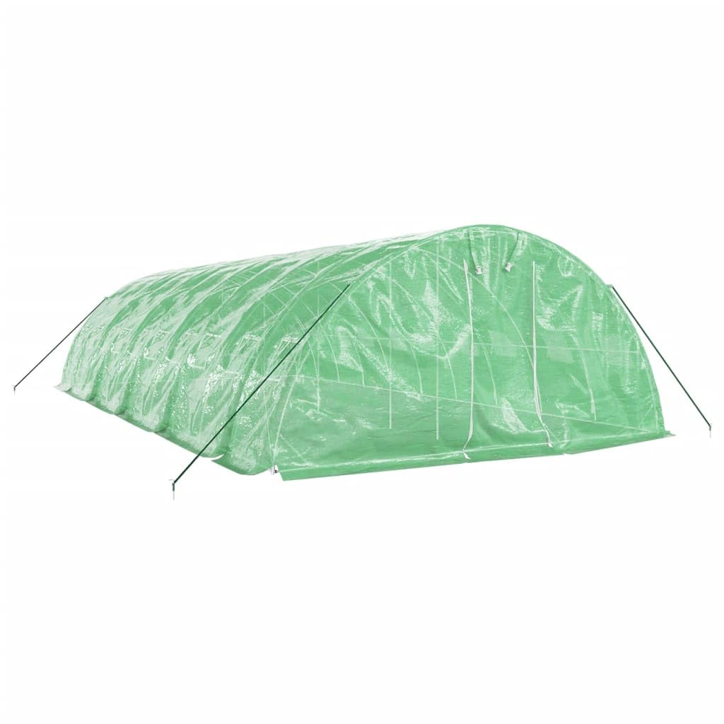 Szklarnia ze stalową ramą, zielona, 50 m², 10 x 5 x 2,3 m