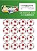 Produktbild 66 Aufkleber, Fußball, Sticker, 30 mm, weiß/rot, aus PVC, Folie, bedruckt, selbstklebend, EM, WM, Bundesliga