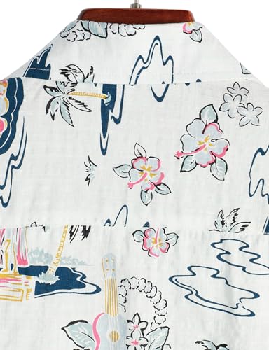Image of VATPAVE Mens Casual Hawaiian Floral Shirts Short Sleeve Button Down Tropical Shirts Beach Summer Shirts