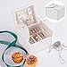Vlando Akoya Two-Tier Small Jewlery Box, Daily Wearing Jewelries Organizer, Travel Accessories - White