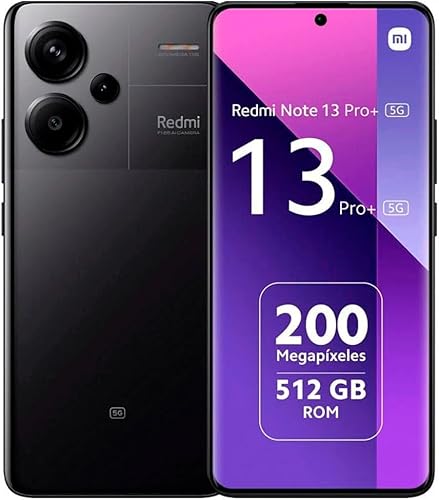 Miniatura 5 de Xiaomi Redmi Note 13 Pro+ Plus 5G + 4G lte (para Tmobile Mint Tello & Global) (256 Gb + 8 Gb) Triple Cam de 6.67 pulgadas 200mp (negro medianoche