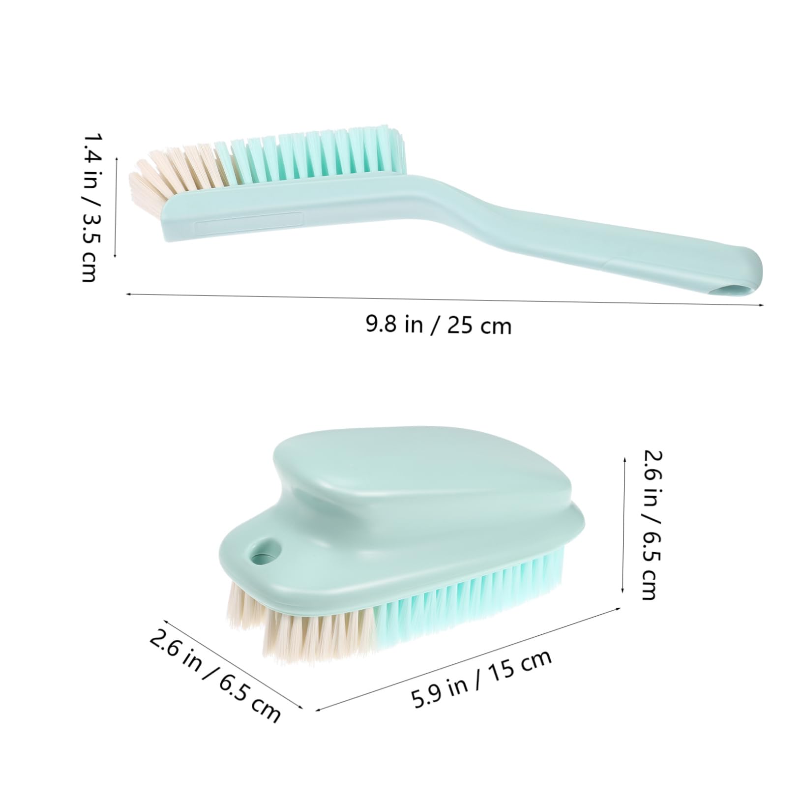 VALICLUD 3juegos Cepillos De Limpieza Multiusos Cepillo De Zapato Mango y Acceso Fácil Manchas Difíciles Eficacia La Limpieza y Agarre Ergonómico para Ropa y Calzado