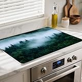 BSFHH Heat-resistant Stove Top Cover - 28.5" X 20.5" Cooktop Protector Covers, Scratch-resistant Washable Pad Kitchen Countertop Mat (Woods, 28.5" x 20.5")