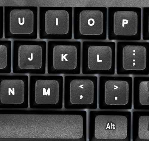Pegatinas para teclado autoc adhivas fondo negro inglés US miniatura 2