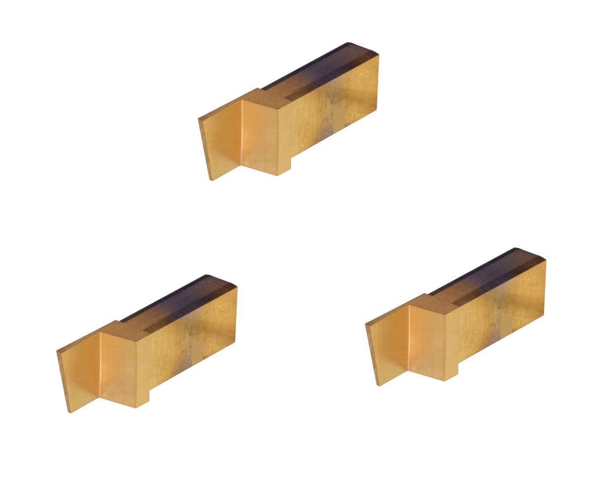 THINBIT 3 Pack LGPT025HSL7LC 'L' Series, TiN Coated High Speed Steel, Parting Insert for Plastics, Composites, Abusive Cutting Conditions and Low RPM Cutting