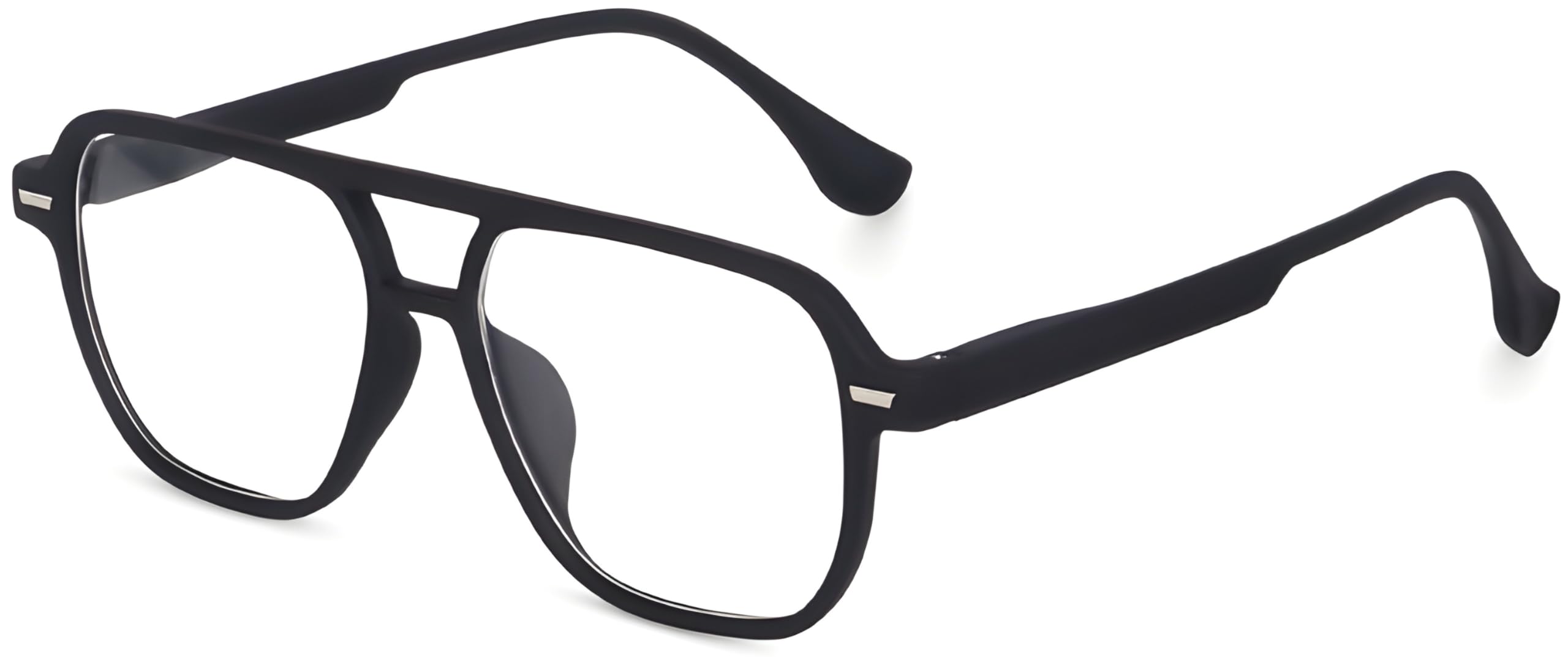 Roshfort Square Zero Power Eyeglasses for Men & Women | Full Rim Lightweight Computer Glasses Spectacles Frame for Office, Reading & Gaming Glass.-image-38