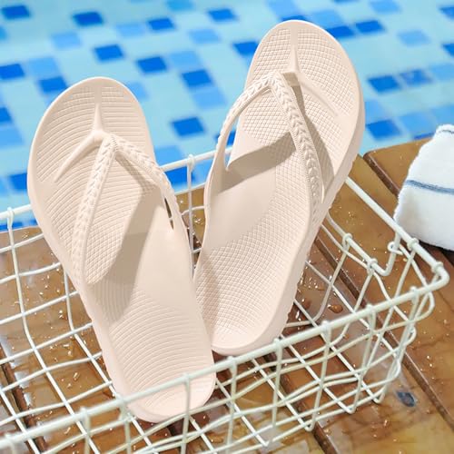 Image of Litfun Women's Arch Support Flip Flops for Plantar Fasciitis Orthopedic Thong Sandals Comfortable Summer Beach Pool Slides