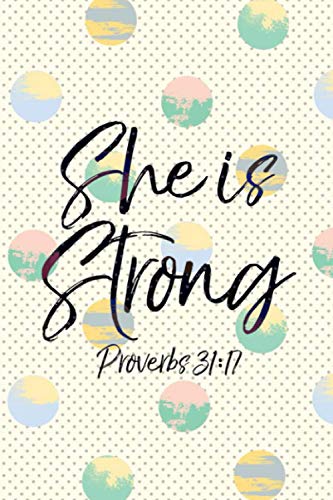 30 Days Fitness Challenge - Proverbs 31 17 Bible Verse Quote for Women She is Strong