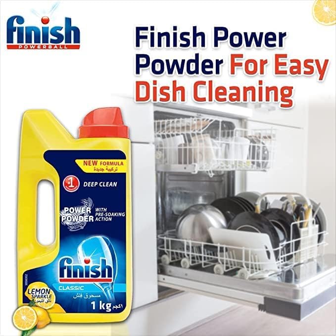 Image of Finish Dishwasher Detergent Power Powder - 1 kg Pack of 2
