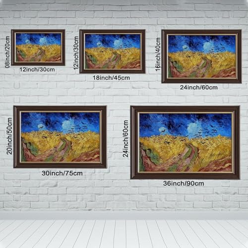 Impression sur toile Van Gogh Champ de blé avec corbeaux 61x91cm - 2