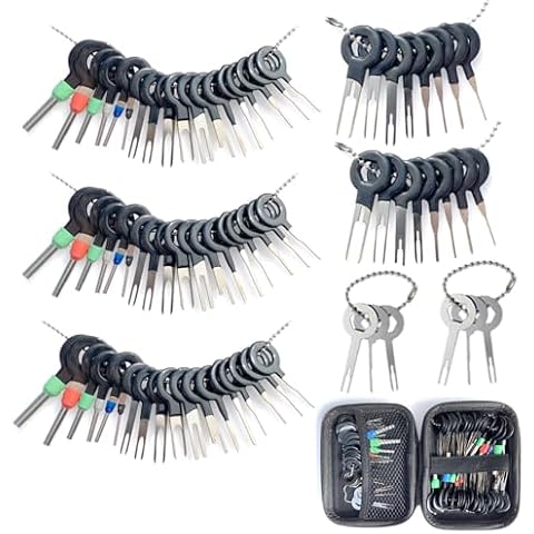 Maerd Terminal Removal Tool Kit 76Pcs Electrical Connector Pin Removal Tool Terminal Ejector Kit Depinning Tool for Automotive Car Cover