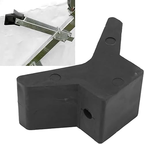 Miniatura 3 de V goma negra para remolque, tope de arco de goma negra universal, defensas estabilizadas a prueba de óxido, kit de conversión de rodillo de goma