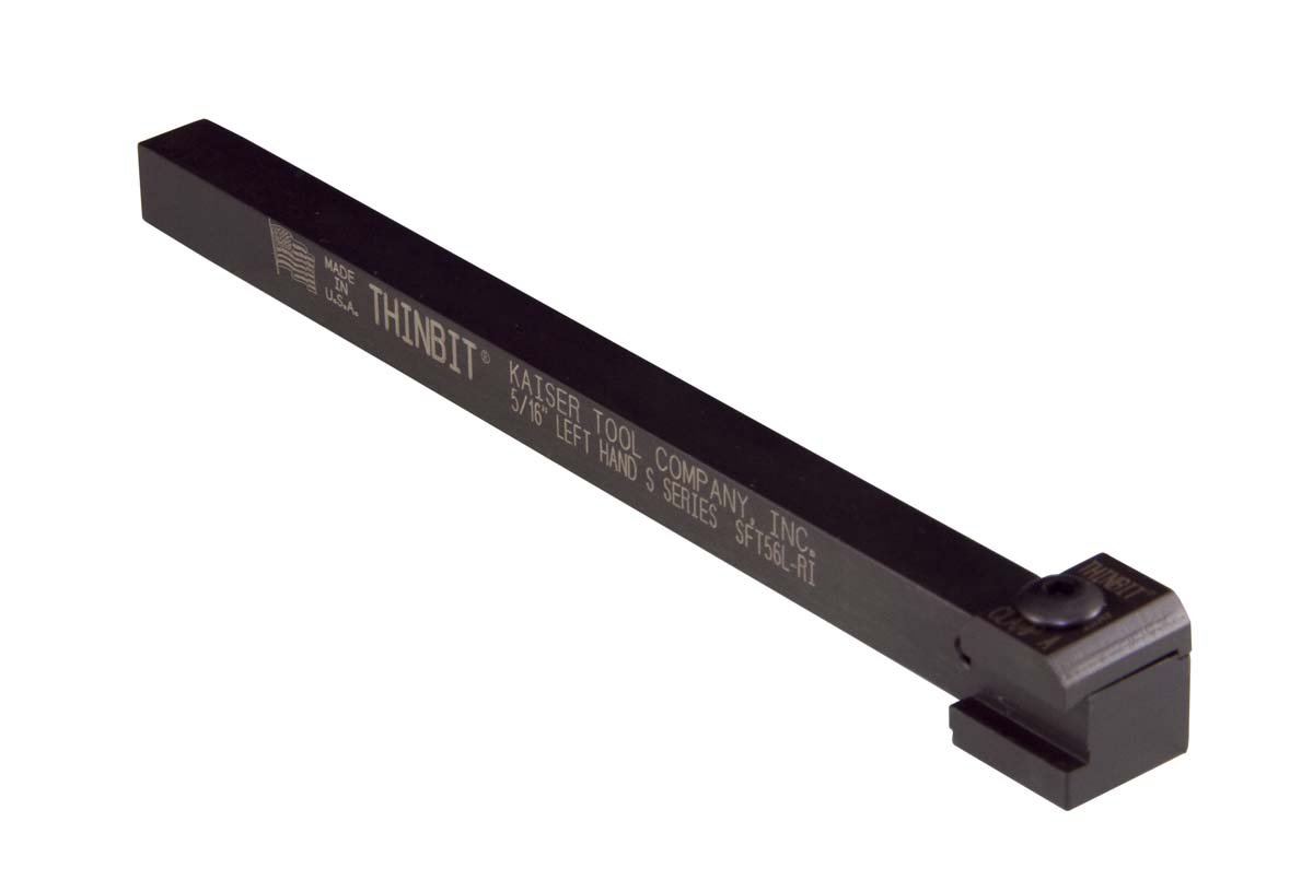 THINBIT SFT56L 5/16" Left Hand, Straight, Flushtop toolholder. Use with Grooving, Threading, face Grooving and Parting Inserts