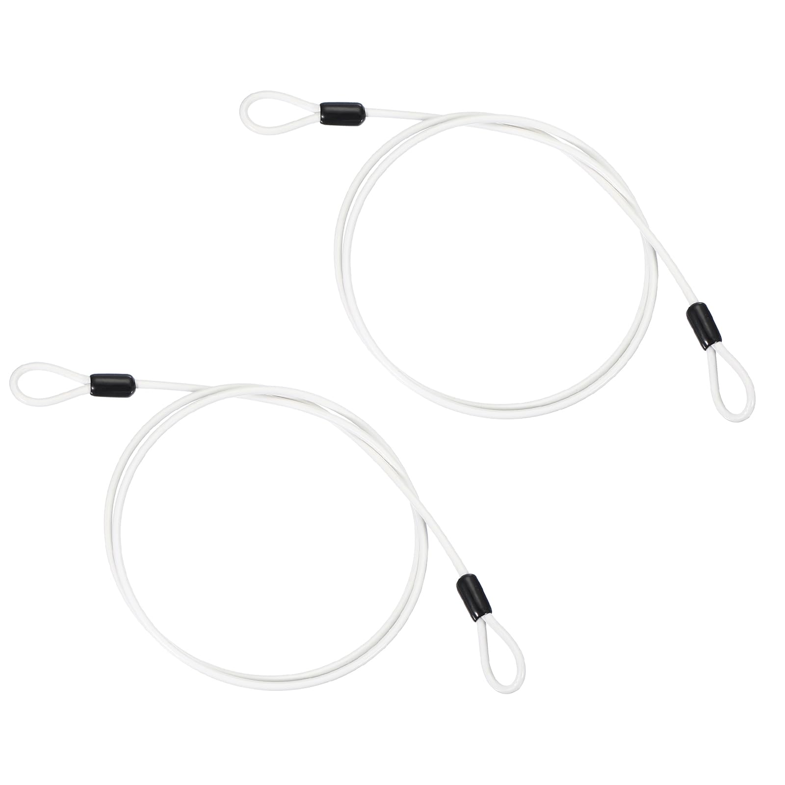 PATIKIL 5/32" Dia Vinyl Coated Stainless Steel Cable with Loops