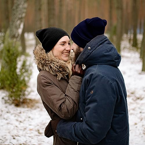 Image of ZOORON 1&2 Pack Beanie for Men Women Slouchy Beanie Hats Winter Knit Caps Soft Ski Hat Unisex