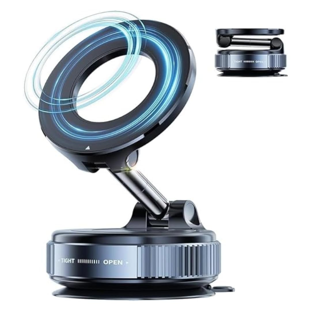 Mobile Metal Stand K007 Magnetic Phone Holder Car Strong Magnet Mount Universal Microphone Height Flexible Tripod Foldable Desk Online Classes Office Home (Pack of 1 Pcs)-image-15