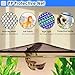 LZMZMQ Magnetic Aquarium Cover Fish Tank Lid, Home Fish Tank Protector from Cats, Square Terrarium Top Covers Anti-Fish Jump Net with Corner Handles(L45xW30cm)