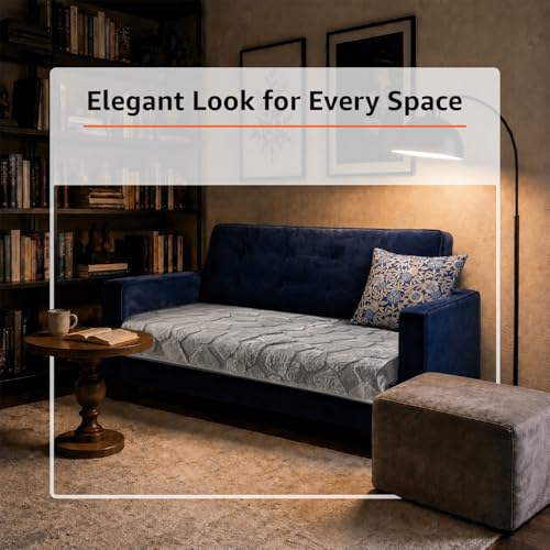Image of Amazon Basics - Rabbit Fur Make Your Own Sofa Cover |70 x 120 cm|Microfiber Sofa Slipcover | 350 GSM (Grey, 2 Seater)