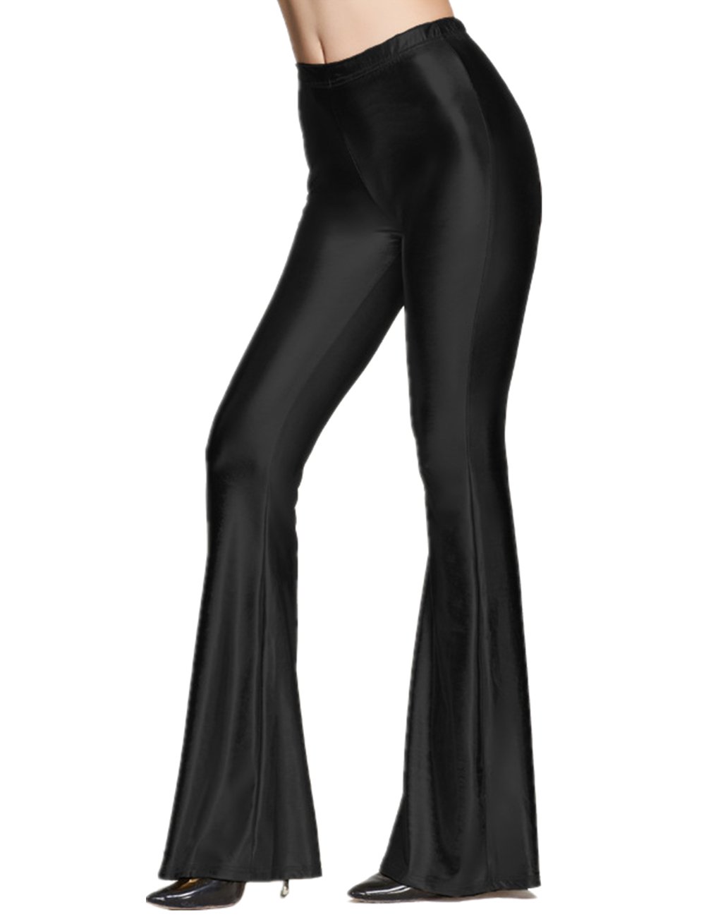Yollmart Womens High Waist Wide Leg Flared Palazzo Bell Bottoms Pants