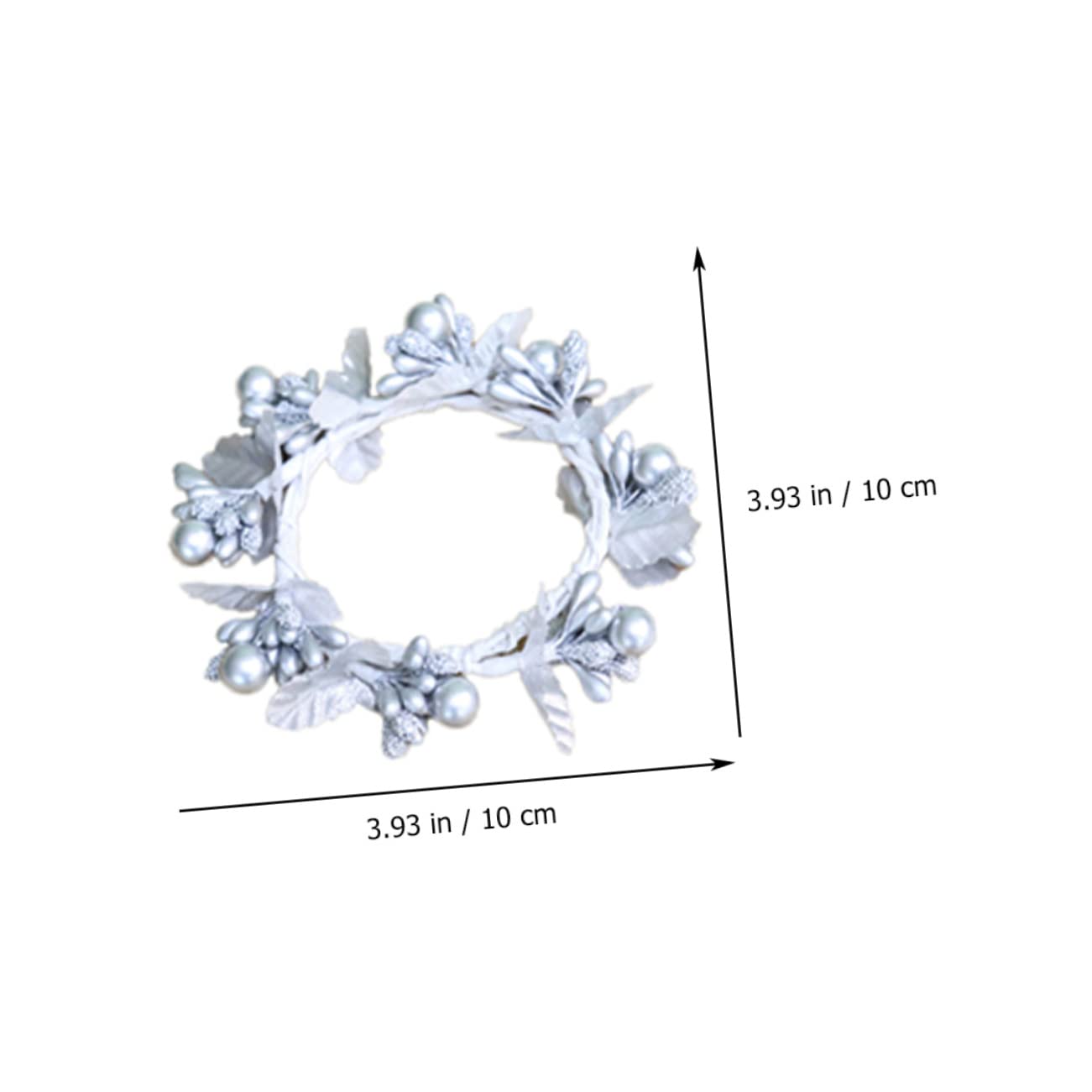Ciieeo 5 Ensembles Ronds De Serviette Baies Ronds De Serviette en Or Décor Bling Décoration De Noel Decor Noel Boucles De Serviette Baies Couronne Décorative Fil De Fer 4 Pièces * 5