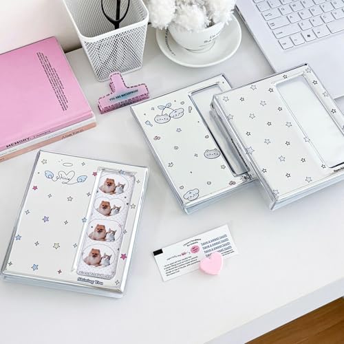 Álbum de fotos plateado para fanáticos de ídolos, con portahojas transparentes de PVC, 40 páginas, tamaño A5 miniatura 6