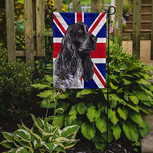 Cocker Spaniel noir avec drapeau britannique Union Jack Sc9868gf de qualité