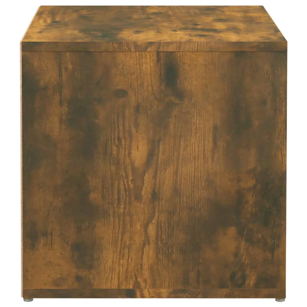 vidaXL Cajón Taburete Almacenaje Pasillo Cojín Baúl Oficina Dormitorio Mueble Despacho Habitación Madera Contrachapada Roble Ahumado