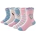 SUNBVE Kids Girls Cute Bunny Series Seamless Scalloped Cotton Socks Fit All Seasons (3-5 Years)