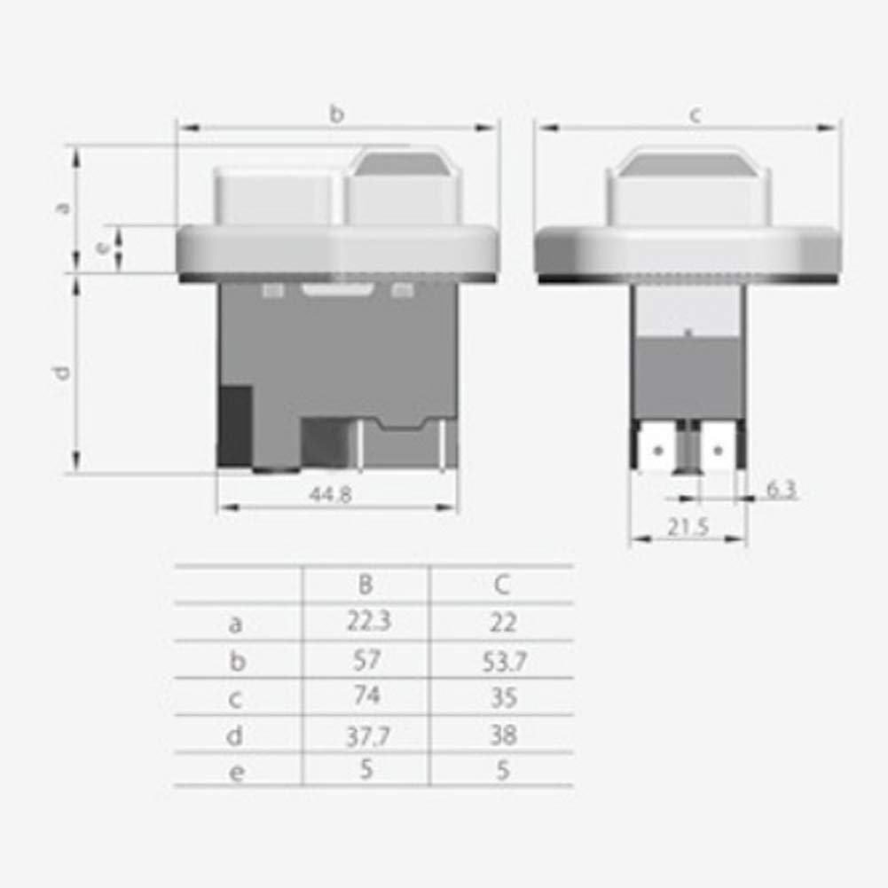 KEDU KJD17B - Interruttore elettromagnetico industriale a 4 poli, strumenti elettrici ON-AUS, interruttore a pulsante per sega, smerigliatrice, macchine utensili attrezzature 250 V 220-240 V