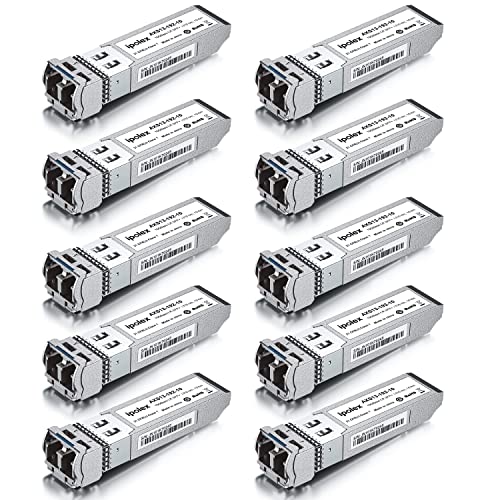 ipolex 10G SFP+ Singlemode LC Transceiver, 10GBase-LR Mini GBIC Module Compatible with Cisco SFP-10G-LR, Ubiquiti UF-SM-10G