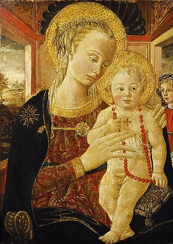 Tableau Vierge à l'enfant pour décoration chambre élégante