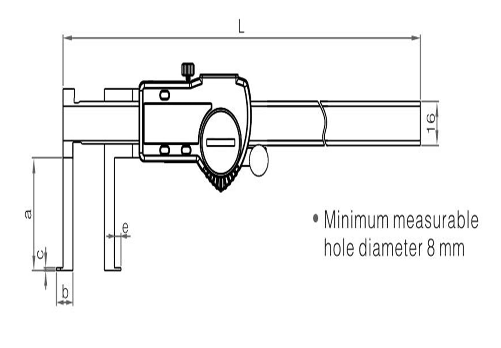 Suwmiarka cyfrowa z wewnętrznym rowkiem Suwmiarka cyfrowa Suwmiarka ze stali nierdzewnej Suwmiarka elektroniczna 8-150/13-200/15-300 mm,5130150