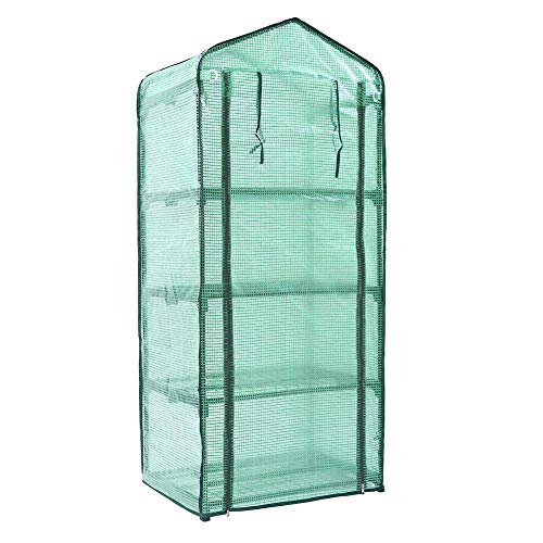 Greenhouse Plant Cover PE Garden Greenhouse Frame Protective Replacement Cover - Provide More Comfortable Space For Plant Seedlings, Cold Protection And Keep Warm, 69 X 49 X 155cm (Without Iron Stand)