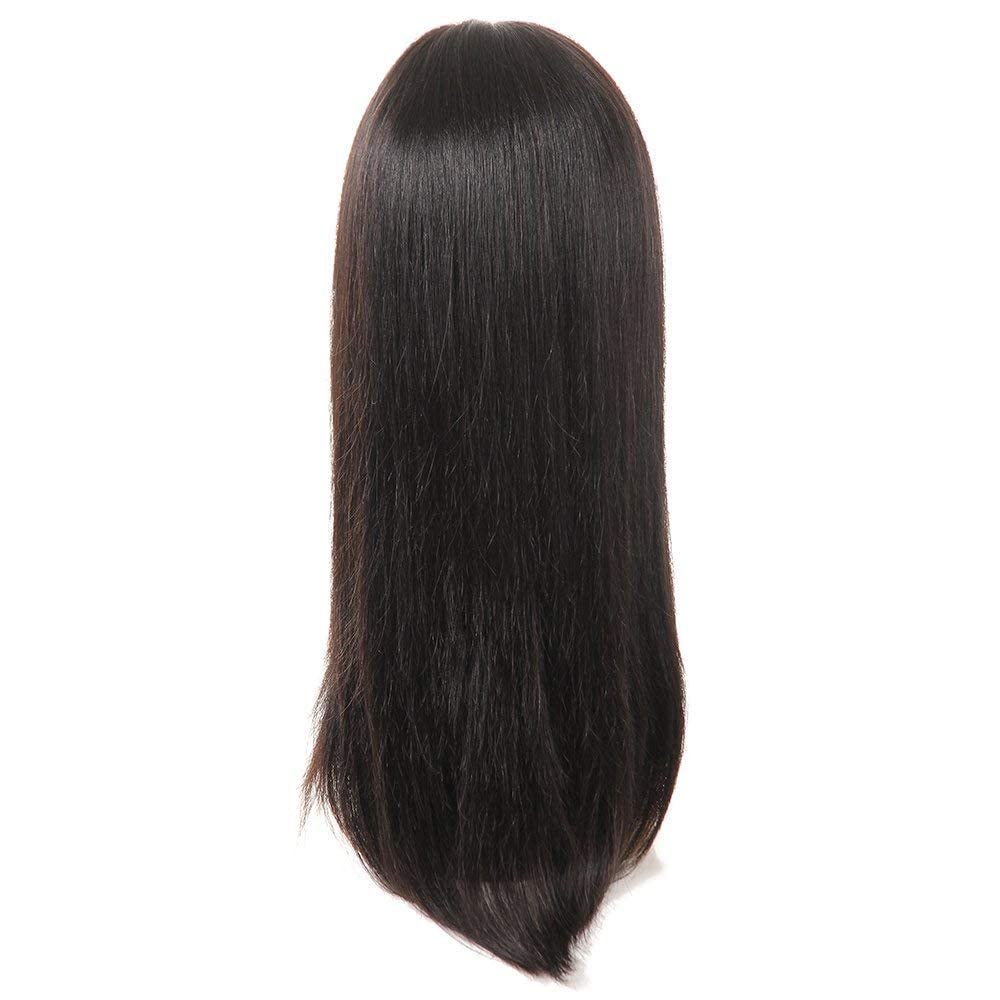 Front Lace Human Hair Wig for Women | 20 Inch Natural Brown Full Head Wig | Akashkrishna-image-45