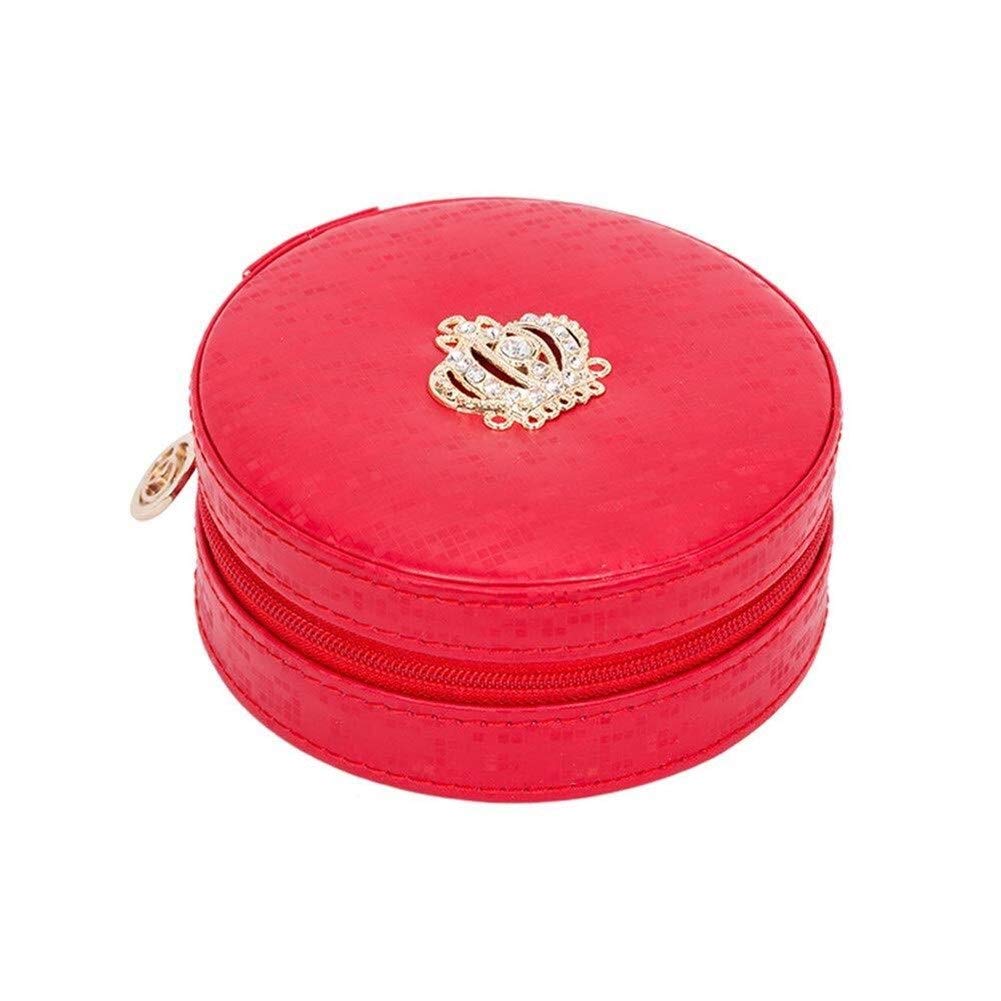 Sddpulse Women's Jewellery Box Leather Jewellery Boxes For With Mirror Jewellery Organiser For Earrings Watch Necklace Jewelry Box For