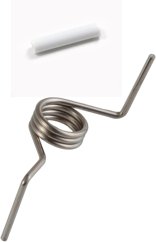 4 Pcs Refrigerator French Door Spring Replacement For GE WR02X12650 And White Sleeves Pin French Spring Replaces For GE WR02X12651 Compatible Models PFSS6PKXASS RF217ACWP RFG297AABP And More