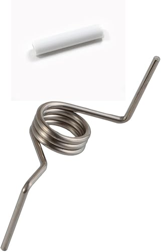 Miniatura 2 de 4 piezas de repuesto de resorte de puerta francesa para refrigerador GE WR02X12650 y mangas blancas Pin French Spring reemplaza para GE WR02X12651