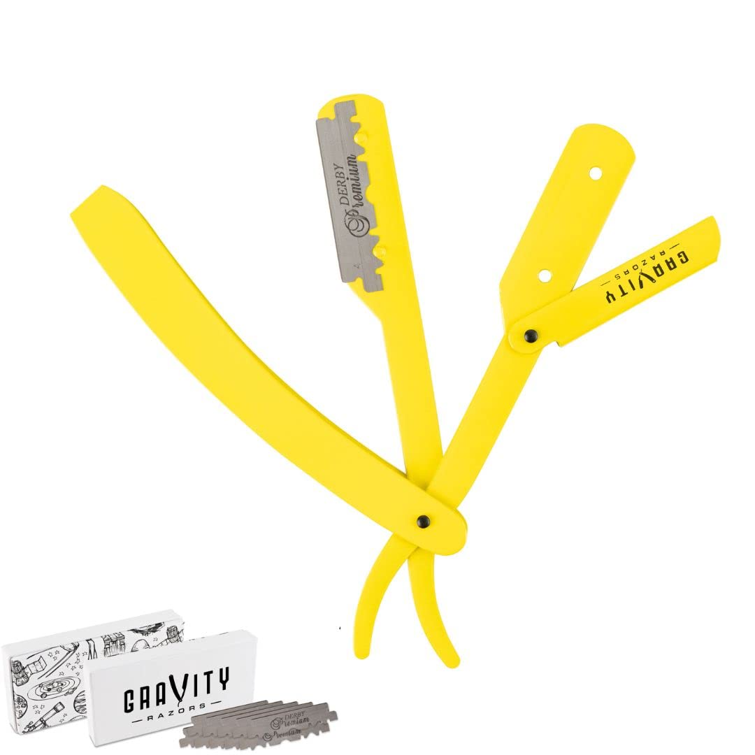 GRAVITY RAZORSProfessional Straight - Minimal Exposure Straight Kit with 10 Premium Blades, 5mm Exposed ("The OG")