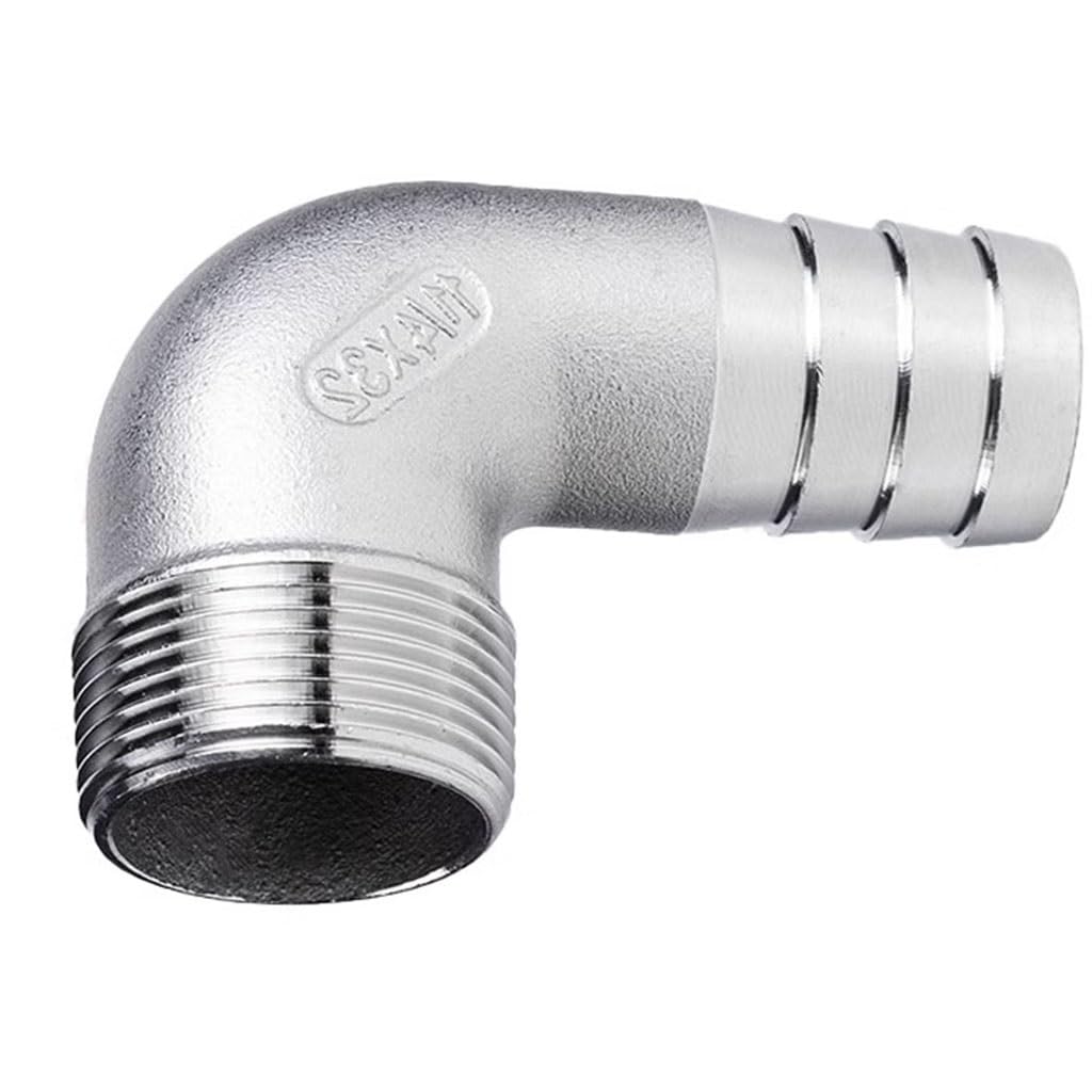 1 szt. 304 SS kolanko rurowe 90 stopni - króciec węża 20/25/32/38/40 mm do 3/4", 1", 1-1/2", 1-1/4", 2" złącze z gwintem zewnętrznym(1-1/2"x32mm)