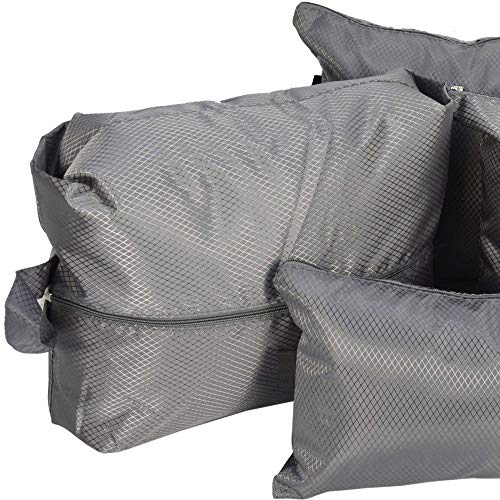 Organizador de Mala Viagem Necessaire Kit 7 Peças Cinza CBRN113678