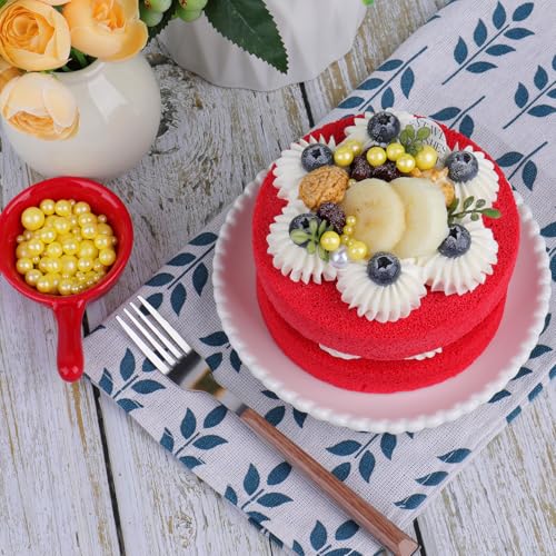 Image of Sprinkles for Cake Decorating, 7.8oz Light Yellow Pearl Sprinkles 4 Sizes Mix for Cake Cupcake Cookie Baking Donuts Ice Cream Toppings