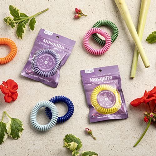 15 pack mosquito repellent bracelets deet-free for kids amp adults individually wrapped bands