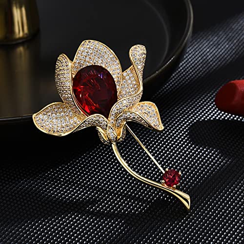Broche de lirio y broche de flor a la moda complementos de lujo para vestidos 5