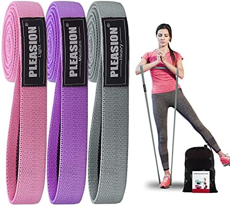 PLEASION Long Resistance Bands Set, Fabric Pull Up Bands for Exercise, Full Body Assistance Bands for Women & Men, Power Band for Workout & Weight Training,Stretching,Warm Up & Mobility Workout