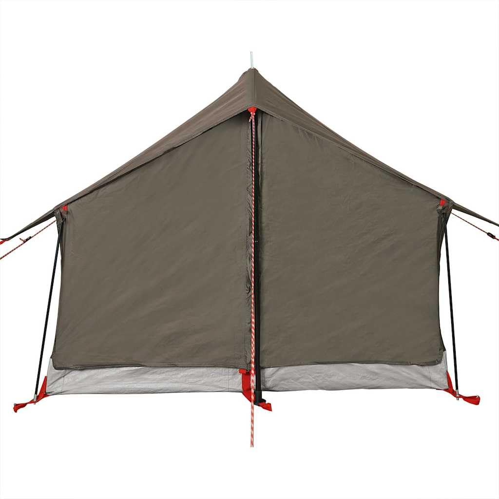 Tente de Camping 2 Personnes Canadienne en Polyester, Tente de Randonnée Légère avec Sac de Transport pour Bivouac et Camping Vert Olive 200 x 124 x 98 cm