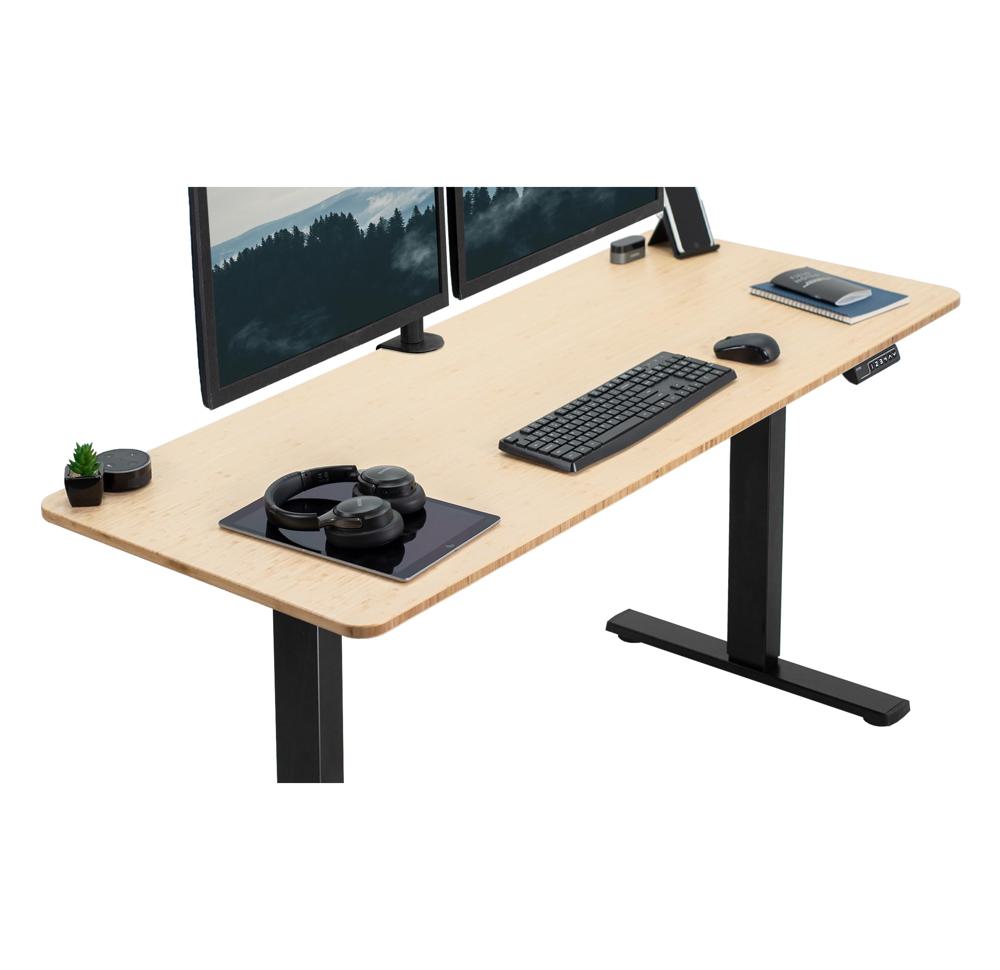 Amazon.com: VIVO Electric 60 x 24 in Real Bamboo Standing Desk