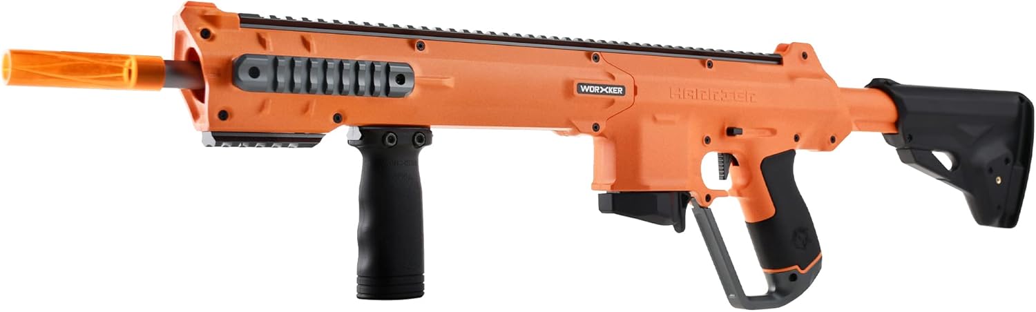 WORKER Harrier Blaster, Full Mod Kit Half Dart with Upgrade Kit Blaster, Color Orange.