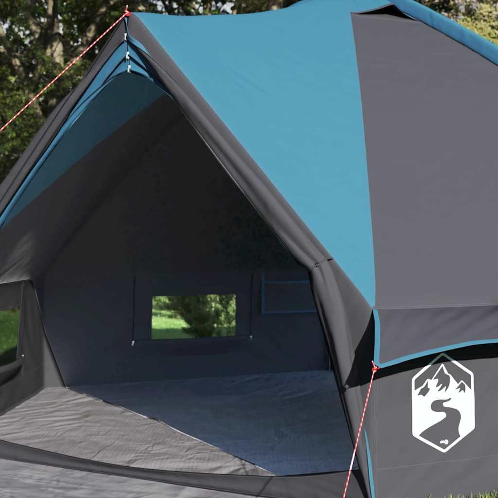 Tenda Teepee 8 Persone Verde e Bianco Poliestere 185T
