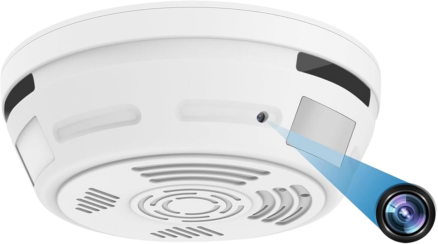 NUNET Dummy Smoke Detector Digital camera Wi-fi WiFi, Safety Cams with Cell Cellphone App, Night time Imaginative and prescient, Movement Detection, 180 Days Standby Battery, Sideways Lens for Residence/Workplace